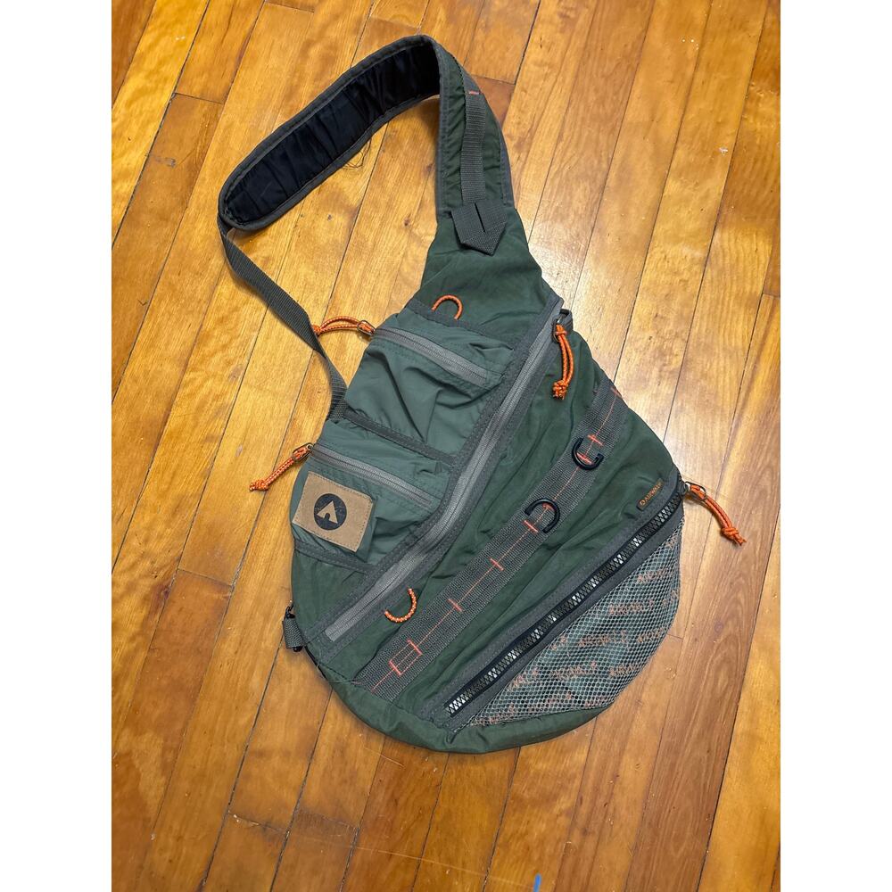 vintage Y2K-era Airwalk Technical Cargo Sling Bag  height 20" x 14" width